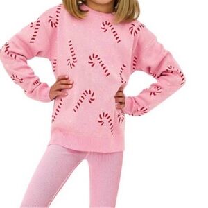 Beach Riot NWT candy cane sweater; sz 2 or 9/10; mom’s matching listed in closet